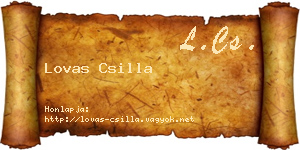Lovas Csilla névjegykártya
